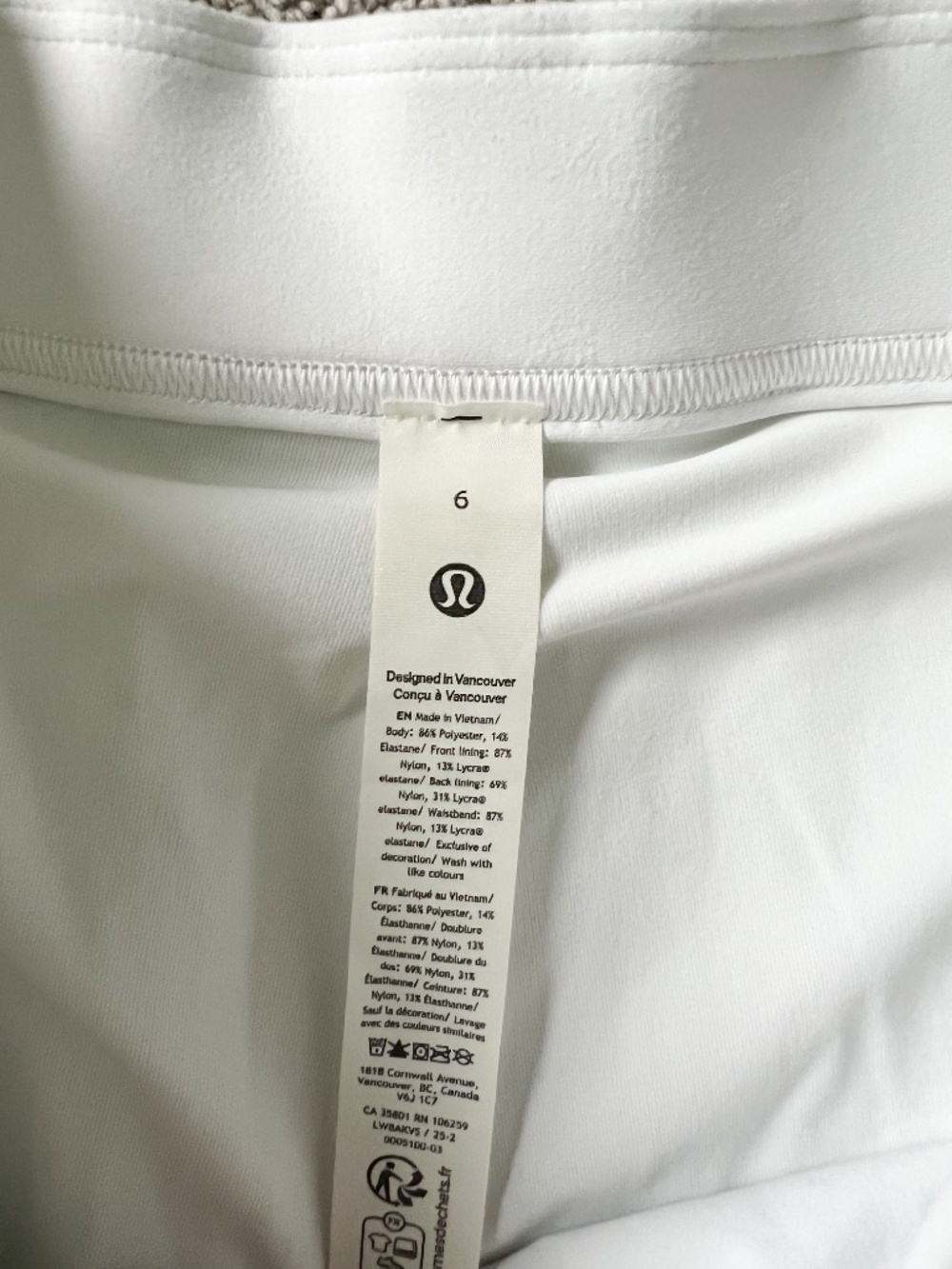 Lululemon Varsity High-Rise Pleated Tennis Skirt White  Size 6 - Picture 2 of 2